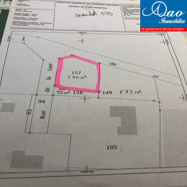Offres de vente Terrain Fontvannes 10190