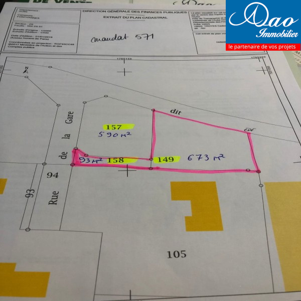 Offres de vente Terrain Fontvannes 10190